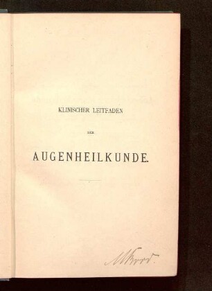 Klinischer Leitfaden der Augenheilkunde