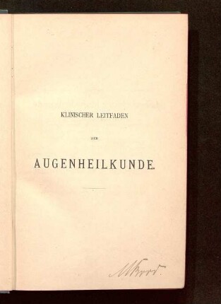 Klinischer Leitfaden der Augenheilkunde