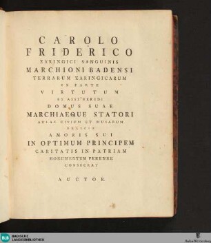 1: Historia Zaringo Badensis