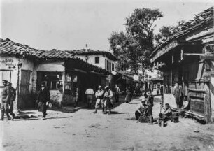 Der Bazar : Blick auf die Bazarstraße von Prilep