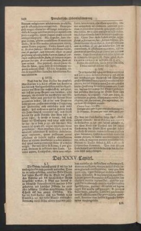 Das XXXV. Capitel