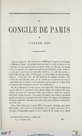 N.S. 10.1864: Le concile de Paris de l'année 1210
