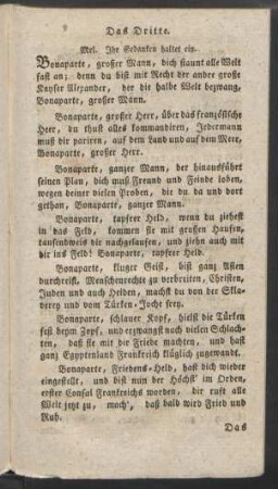 Das Dritte. Mel. Jhr Gedanken haltet ein.