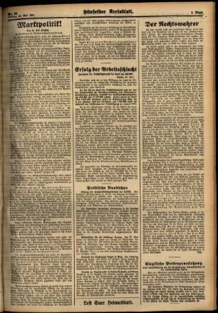 Zweite Ausgabe vom Freitag, den 25. Mai 1934.