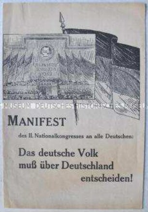 Flugschrift mit dem Manifest des II. Nationalkongresses