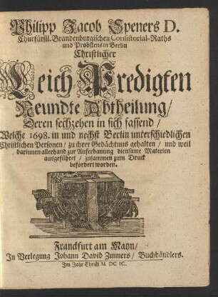 9: Zwölff Christliche Leichpredigten