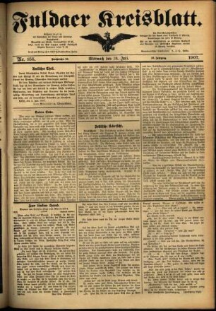 Ausgabe vom Mittwoch, den 10. Juli 1907.