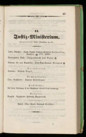 II. Justiz=Ministerium.