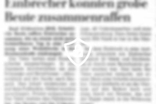 Einbrecher konnten große Beute zusammenraffen