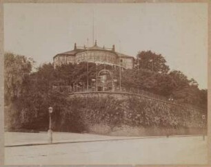 Dresden-Altstadt, Brühlsche Terrasse mit Restaurant "Belvedere" (1842, O. v. Wolframsdorf)