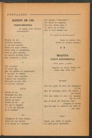 Maldita : Tango sentimental