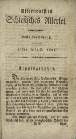 95stes Stück. 1806.