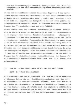 331 Die Rolle der Großstädte in Krisen und Konflikten