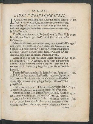 Libri Utriusque Iuris.