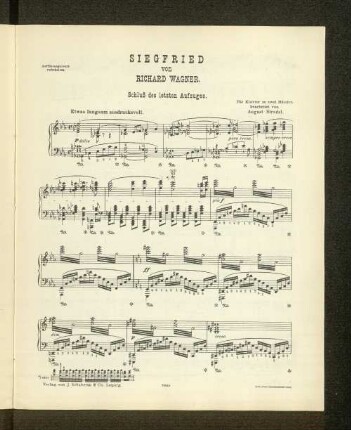 Siegfried von Richard Wagner. Schluß des letzten Aufzuges.