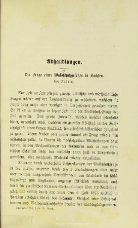 I.1. Die Frage eines Waldschutzgesetzes in Sachsen