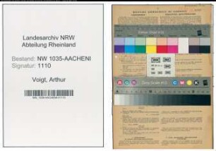 Entnazifizierung Arthur Voigt , geb. 15.03.1899 (Steiger)