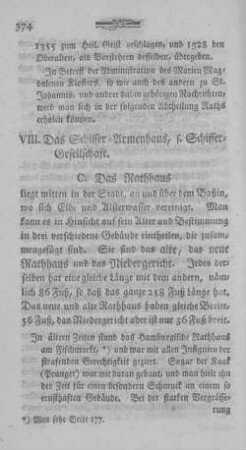 C. Das Rathhaus