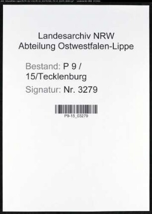 Heiratsregister Standesamt Tecklenburg