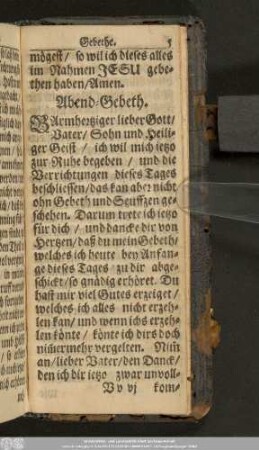 Abend-Gebeth.