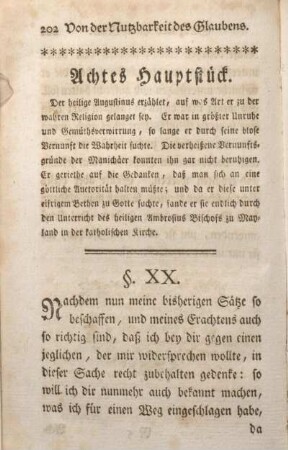 Achtes Hauptstück.