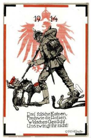 o.Nr.: Drei falsche Katzen ... (verboten)