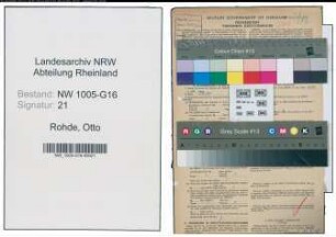 Entnazifizierung Otto Rohde , geb. 05.01.1888 (Betriebsfuehrer)