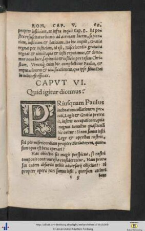 In epistolam ad Rom. Cap. VI.