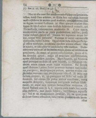 §. IX. [Philippi animus moderatus.]
