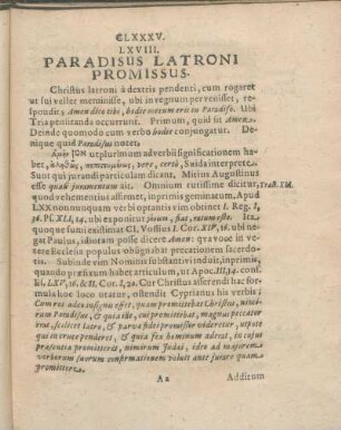 LXVIII. Paradisus Latroni Promissus.