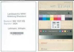 Entnazifizierung Wilhelm Lehmann , geb. 20.03.1909 (Ingenieur)