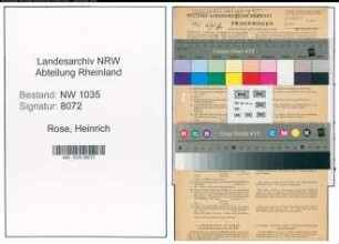 Entnazifizierung Heinrich Rose , geb. 20.02.1900 (Bergmann)