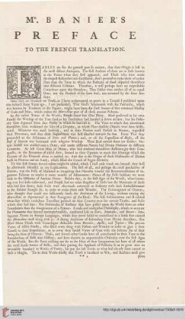 Mr. Banier's preface to the french translation
