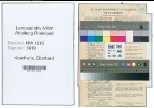 Entnazifizierung Eberhard Koschwitz , geb. 08.09.1913 (Volksschullehrer)