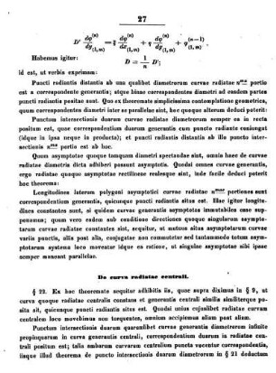 § 22. De curva radiatae centrali.