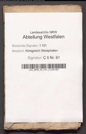 Von Stift und Propstei Levern geforderte Kriegskontribution
