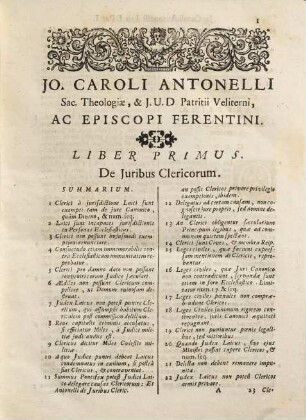 Tractatus de juribus, et oneribus clericorum : in duos libros distributus ..