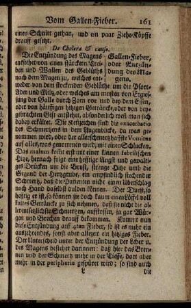 Gallen-Fieber, oder Entzündung des Magens.