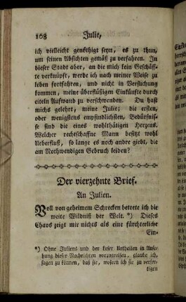 Der vierzehnte Brief. An Julien. - Der sechszehnte Brief. An Julien.