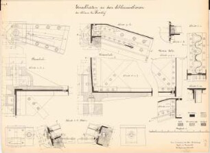 Kanalisierung der Oder Schleuse, Konty: Schleusentore: Schnitte, Details 1:5