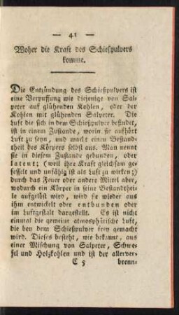 Woher die Kraft des Schießpulvers komme