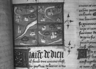 Livre des propriétés des choses / De propriétés rerum — Beginn des 15. Buches: Livre qui fait mencion des provinces et des pays, Folio fol. 250