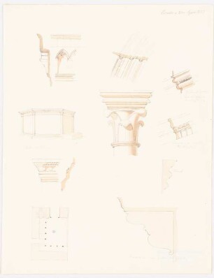Palazzaccio, Corneto: Grundriss, Details