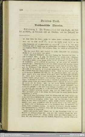 Drittes Buch. Arithmetische Theorien