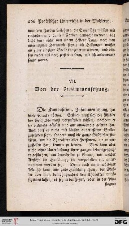VII. Von der Zusammensetzung