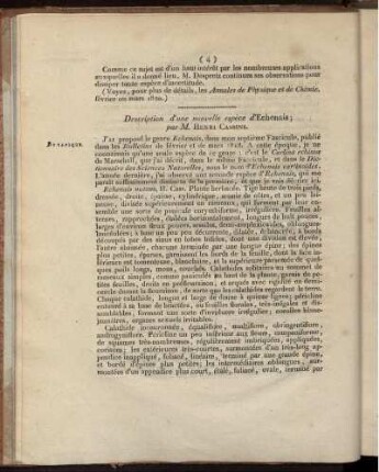 Description d' une nouvelle espéce d'Echenais