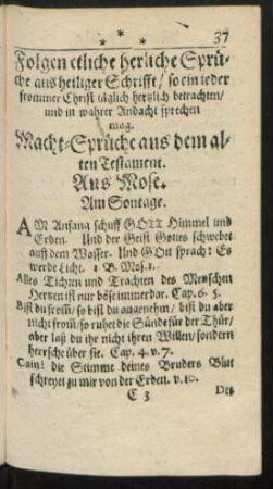 Folgen etliche herliche Sprüche aus heiliger Schrifft ...