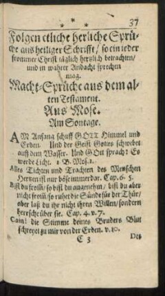 Folgen etliche herliche Sprüche aus heiliger Schrifft ...
