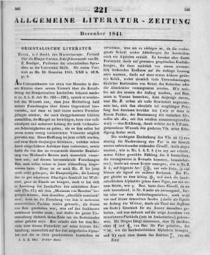 Roediger, E.: Versuch über die Himjaritischen Schriftmonumente. Mit einem Vorwort an Herrn W. Gesenius. Halle: Waisenhaus 1841