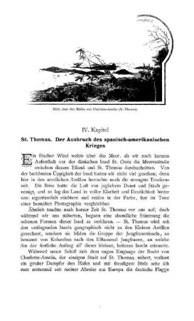 IV. Kapitel. St. Thomas. Der Ausbruch des spanisch-amerikanischen Krieges